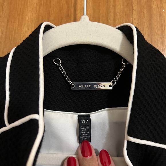 WHBM | Black Jacket with White Trim - Picture 2 of 3